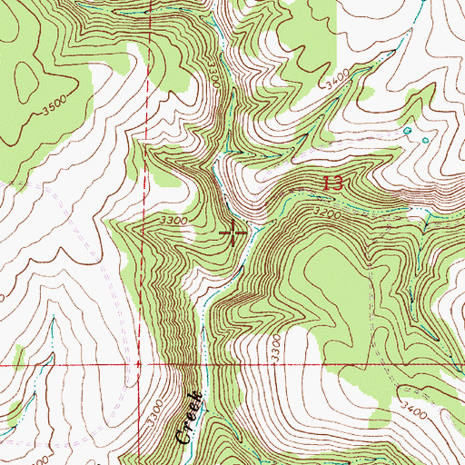 Topographic Map of Tamarack Canyon, OR