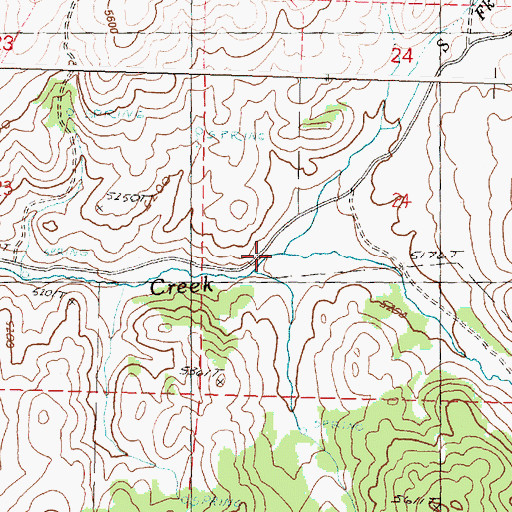 Topographic Map of Tamarack Creek, OR