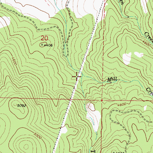 Topographic Map of Tamarack Creek, OR
