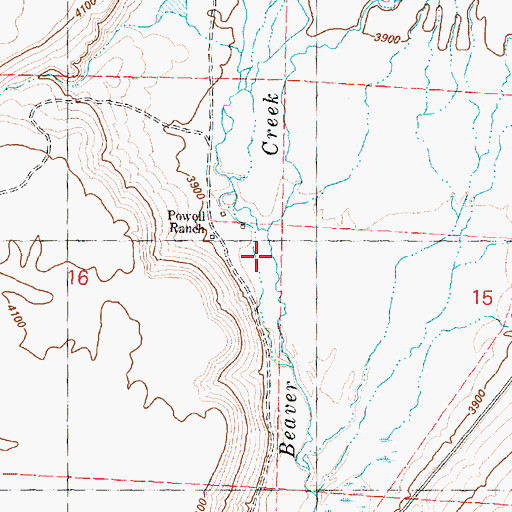 Topographic Map of Tamarack Creek, OR