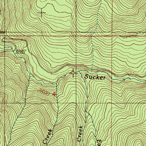 Topographic Map of Tanner Creek, OR