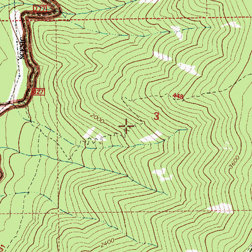 Topographic Map of Tanner Cutoff Trail, OR