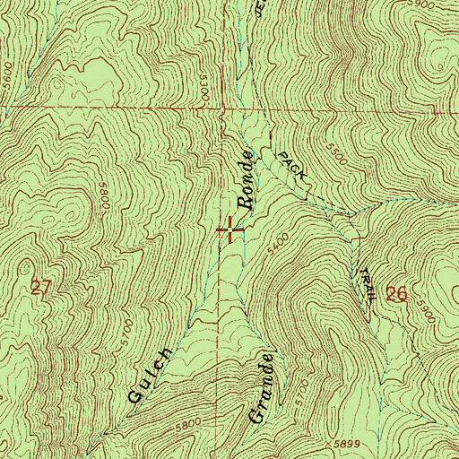 Topographic Map of Tanner Gulch, OR