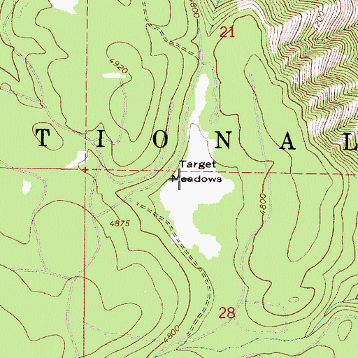 Topographic Map of Target Meadows, OR