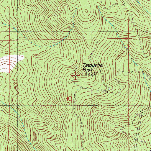 Topographic Map of Tatouche Peak, OR