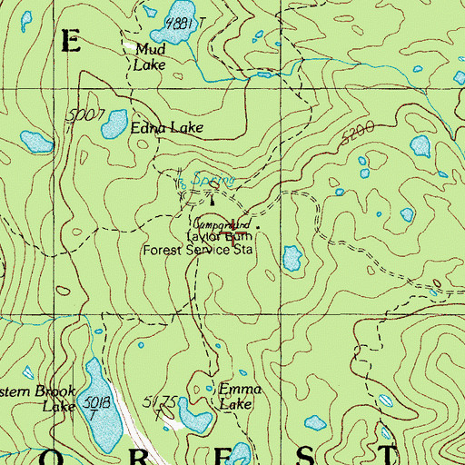 Topographic Map of Taylor Burn Guard Station, OR