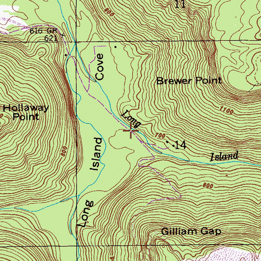 Topographic Map of Bryant Gulf, AL