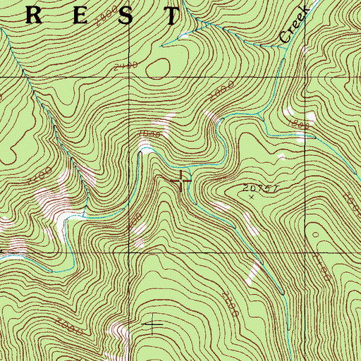 Topographic Map of Taylor Creek, OR