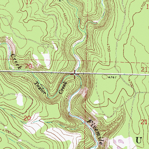 Topographic Map of Taylor Creek, OR