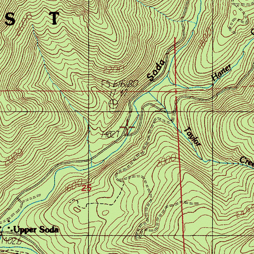 Topographic Map of Taylor Creek, OR