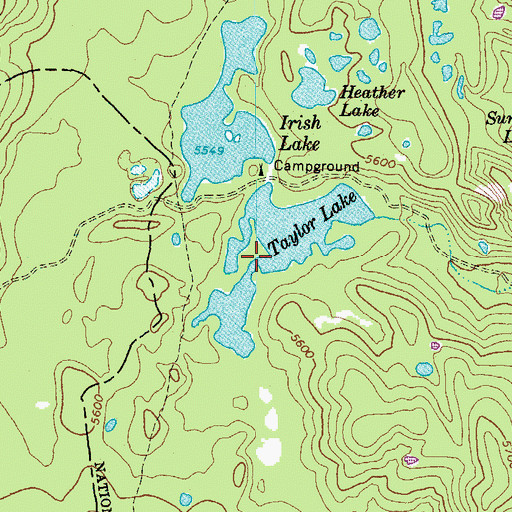 Topographic Map of Taylor Lake, OR