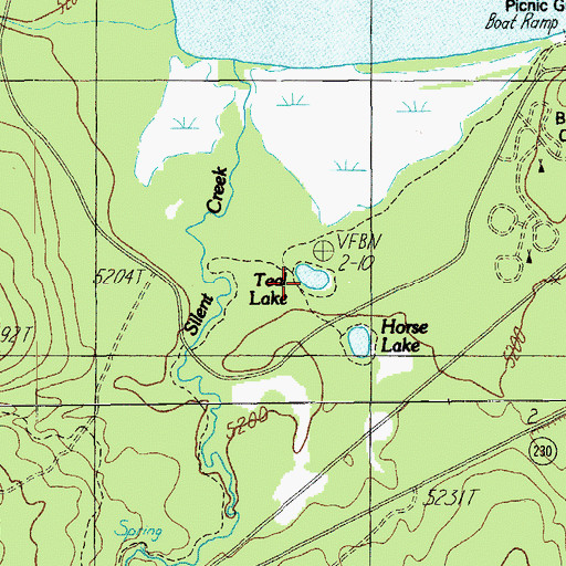 Topographic Map of Teal Lake, OR