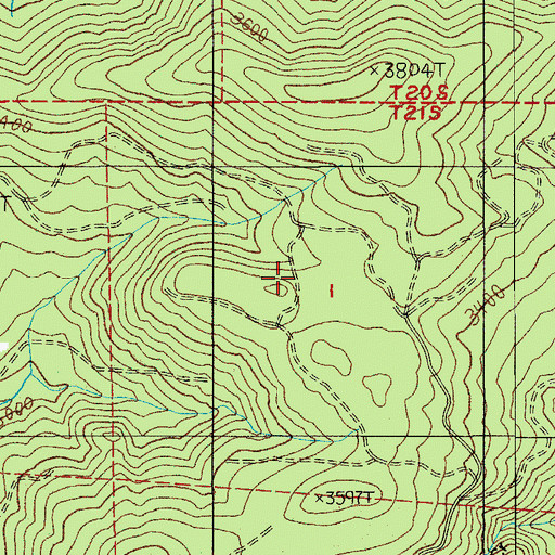 Topographic Map of Teeter Creek Loop, OR
