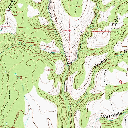 Topographic Map of Telephone Gulch, OR
