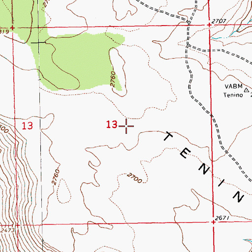 Topographic Map of Tenino Bench, OR