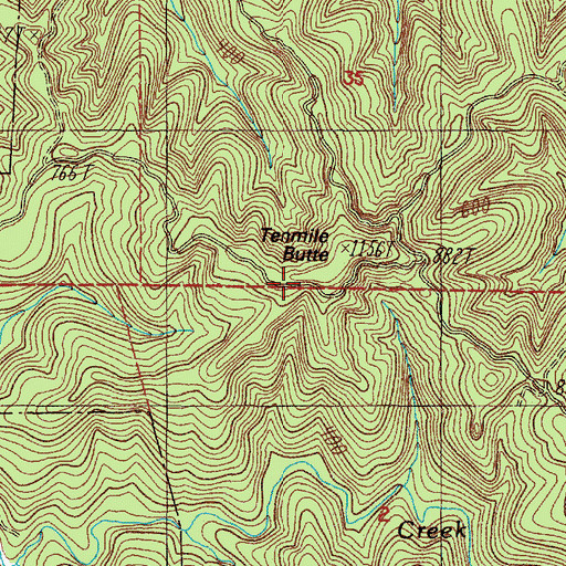 Topographic Map of Tenmile Butte, OR