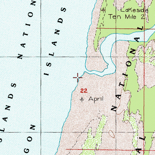 Topographic Map of Tenmile Creek, OR
