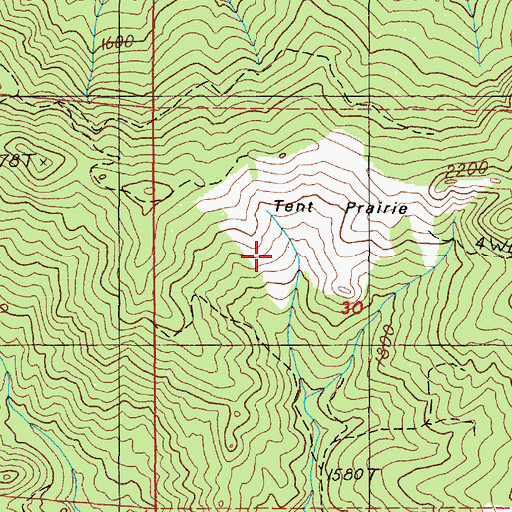Topographic Map of Tent Prairie, OR
