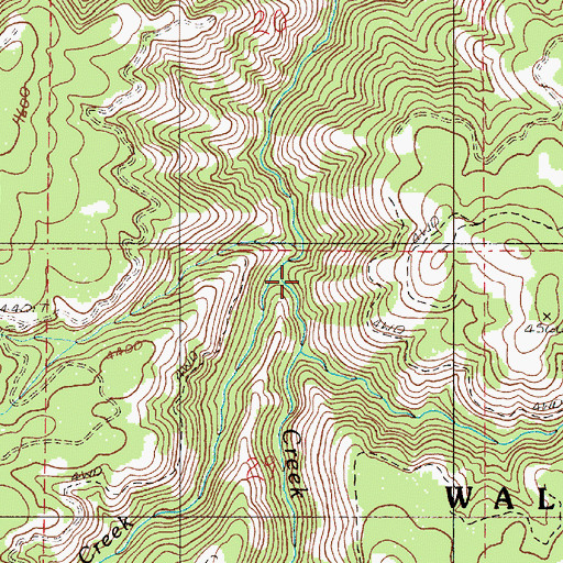 Topographic Map of Tepee Creek, OR