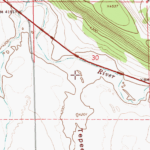 Topographic Map of Tepee Draw, OR