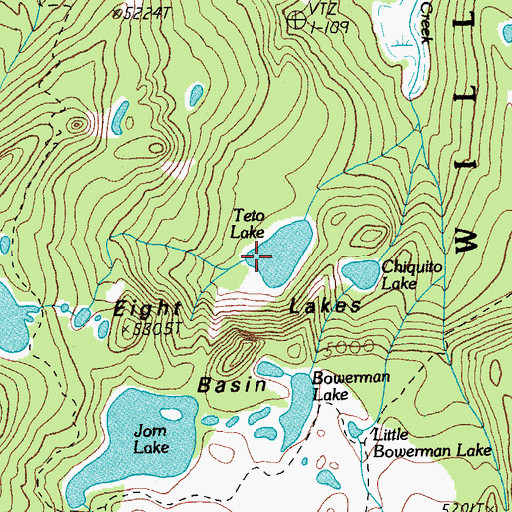 Topographic Map of Teto Lake, OR