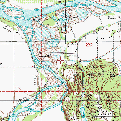 Topographic Map of The Canyon, OR