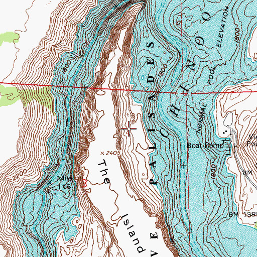 Topographic Map of The Cove Palisades State Park, OR