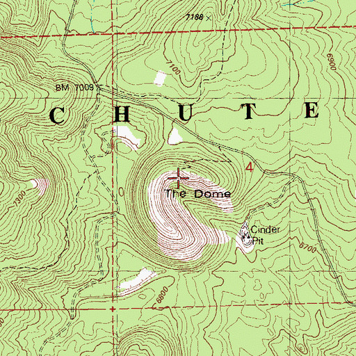 Topographic Map of The Dome, OR
