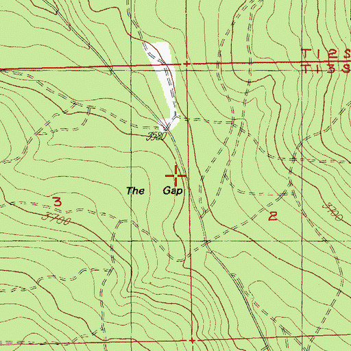 Topographic Map of The Gap, OR