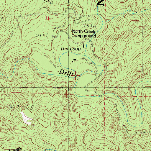 Topographic Map of The Loop, OR