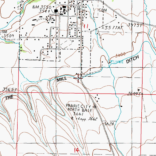 Topographic Map of The Mill Ditch, OR