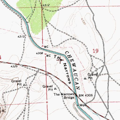 Topographic Map of The Narrows, OR