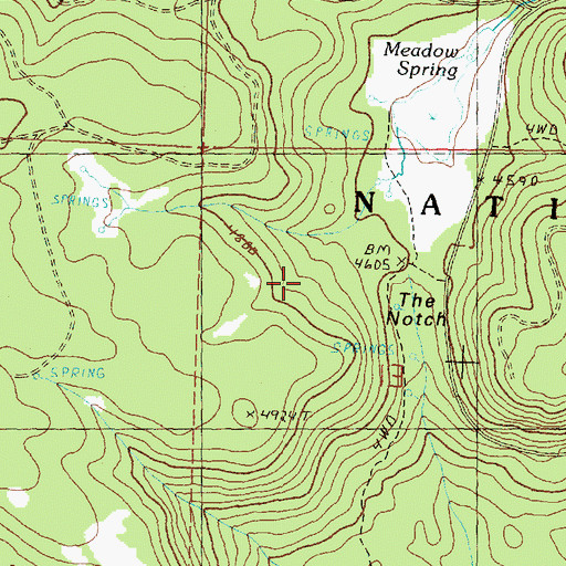 Topographic Map of The Notch, OR