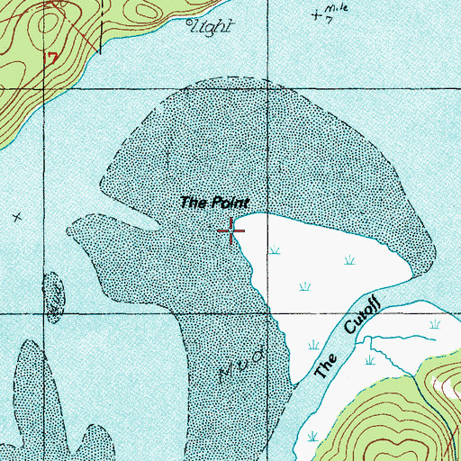 Topographic Map of The Point, OR