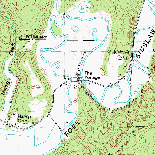 Topographic Map of The Portage, OR