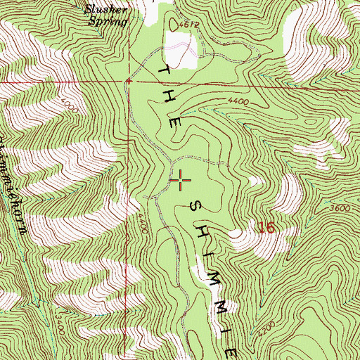Topographic Map of The Shimmiehorn, OR