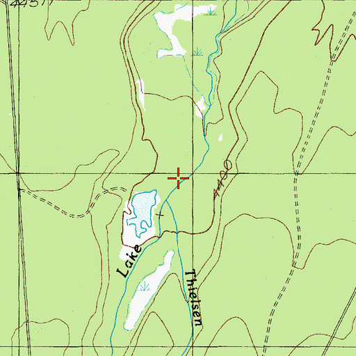 Topographic Map of Thielsen Creek, OR