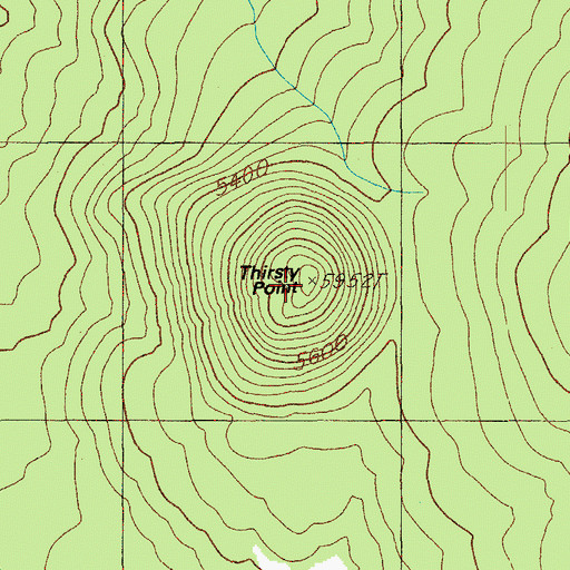 Topographic Map of Thirsty Point, OR
