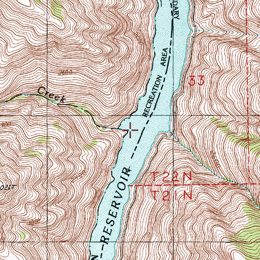 Topographic Map of Thirtytwo Point Creek, OR
