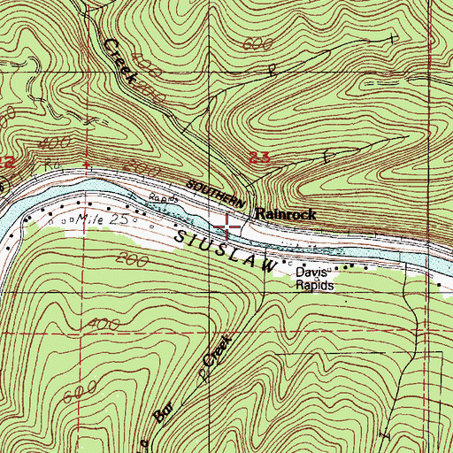 Topographic Map of Thompson Creek, OR
