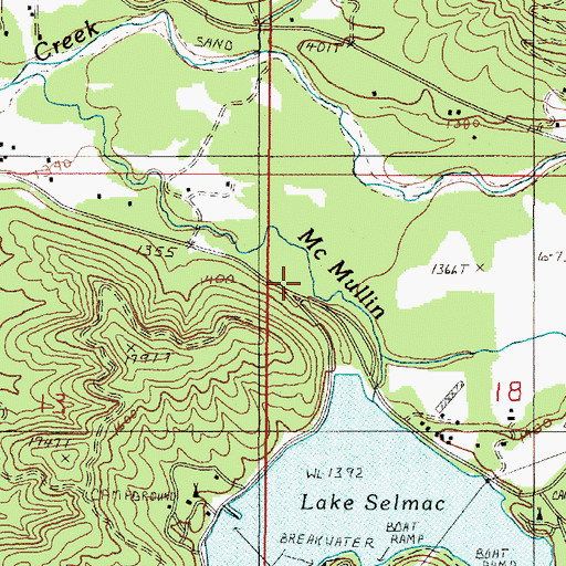 Topographic Map of Thompson Creek, OR