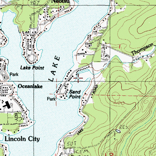 Topographic Map of Thompson Creek, OR