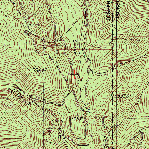 Topographic Map of Thompson Creek Forest Camp, OR