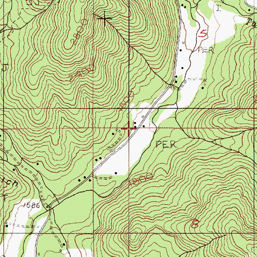 Topographic Map of Thompson Creek Guard Station, OR