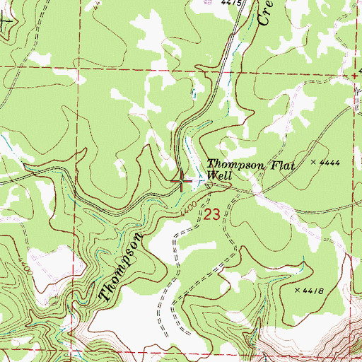 Topographic Map of Thompson Flat Well, OR