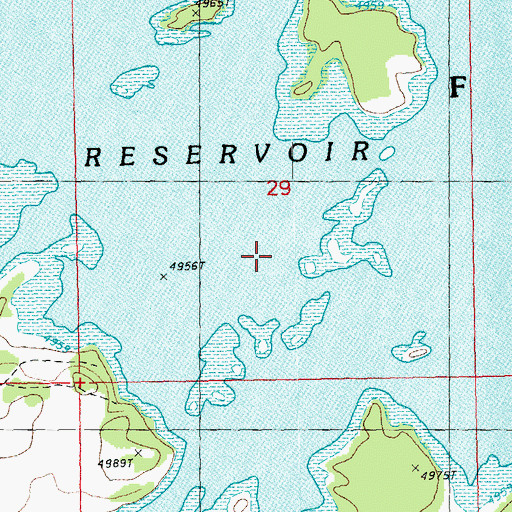 Topographic Map of Thompson Reservoir, OR