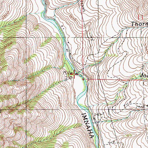 Topographic Map of Thorn Creek, OR