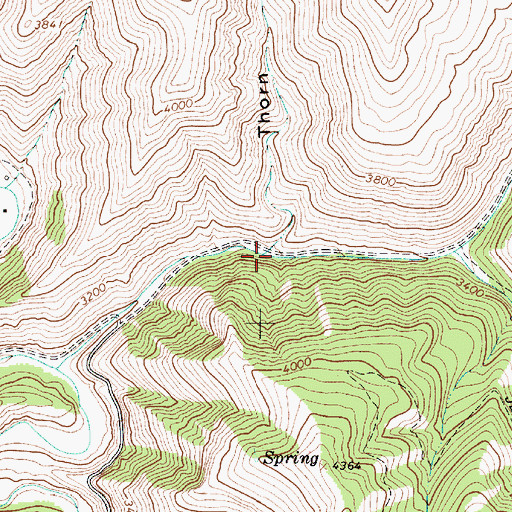 Topographic Map of Thorn Hollow, OR