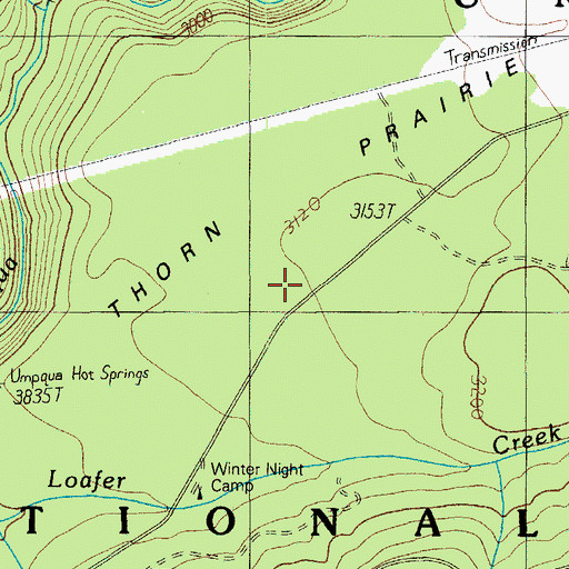 Topographic Map of Thorn Prairie, OR