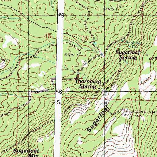 Topographic Map of Thornburg Spring, OR